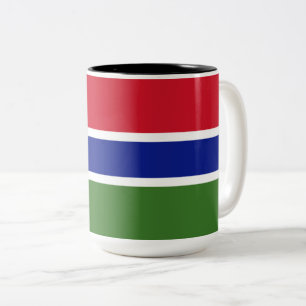 Flagge Gambias Zweifarbige Tasse