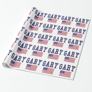 Flagge Garys US Geschenkpapier
