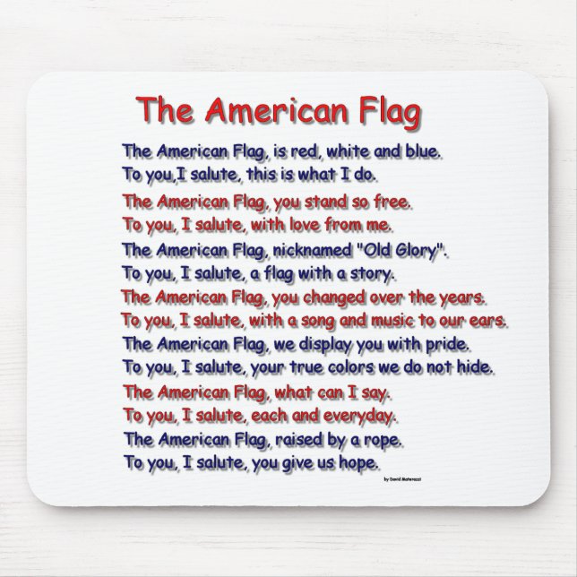 Flagge-Gedicht Mousepad (Vorne)