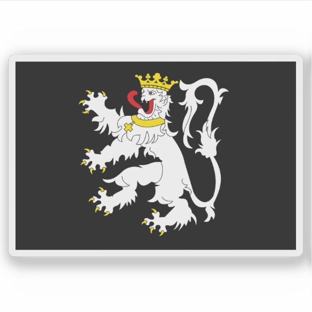 Flagge Gents, Belgien Aufkleber (Vorderseite)