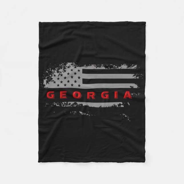 Flagge Georgia USA Fleecedecke (Vorderseite)