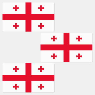 Flagge Georgias Etiketten