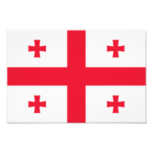 Flagge Georgias Fotodruck