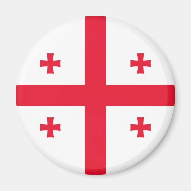 Flagge Georgias Magnet (Vorne)