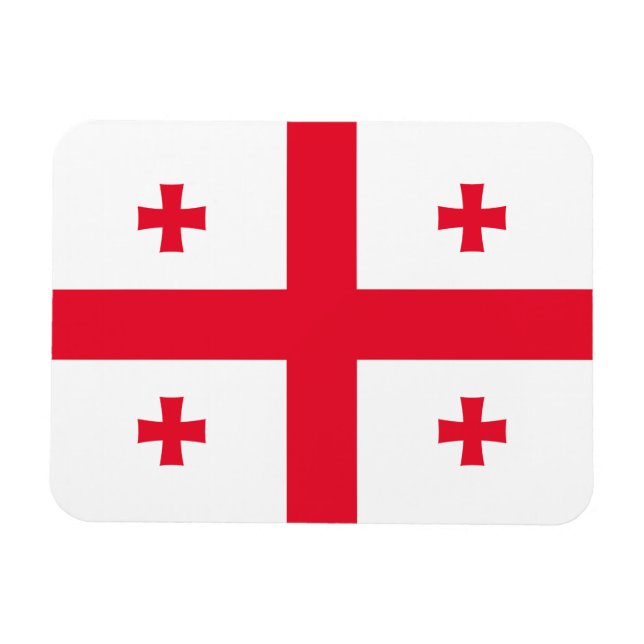 Flagge Georgias Magnet (Horizontal)