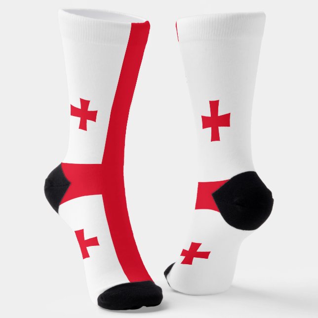 Flagge Georgias Socken (Gewinkelt)