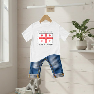 Flagge Georgiens Baby T-shirt