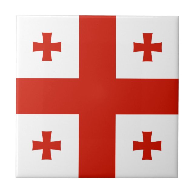 Flagge Georgiens Fliese (Vorderseite)