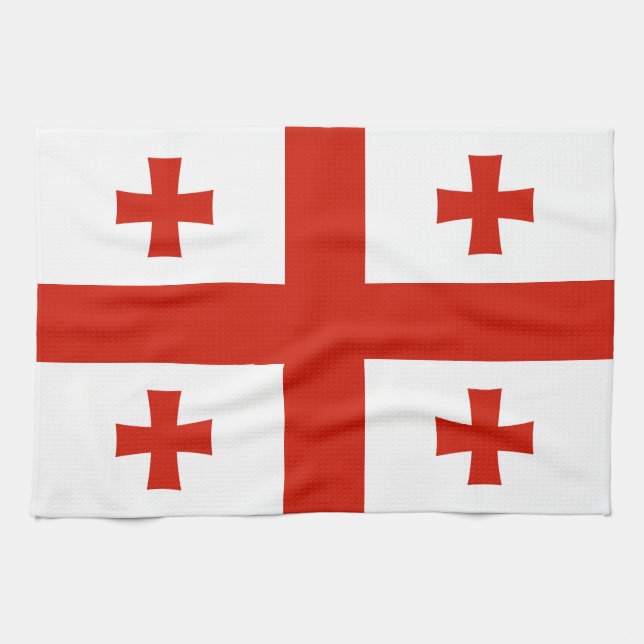 Flagge Georgiens Geschirrtuch (Horizontal)