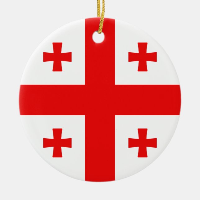 Flagge Georgiens Keramik Ornament (Vorne)