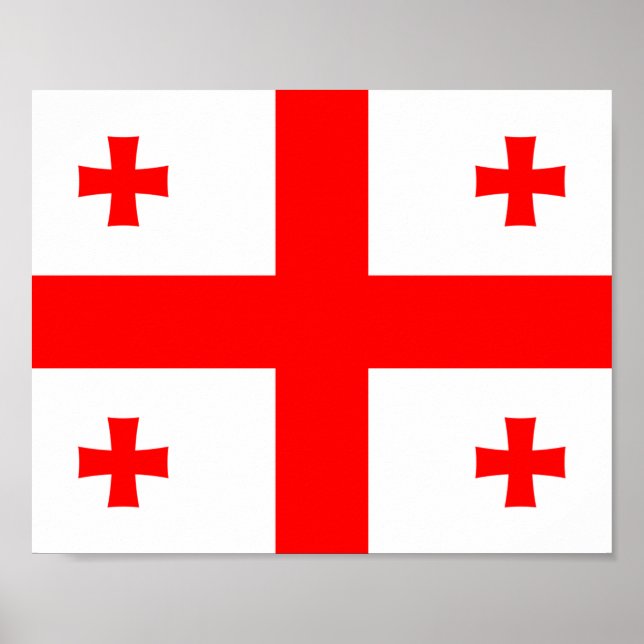 Flagge Georgiens Poster (Vorne)