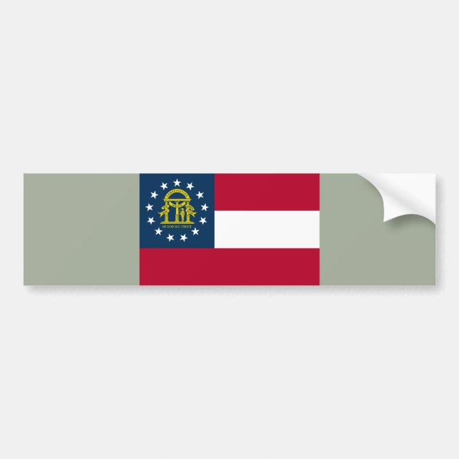Flagge Georgiens (US-Staat) Autoaufkleber (Vorne)