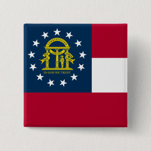 Flagge Georgiens (US-Staat) Button