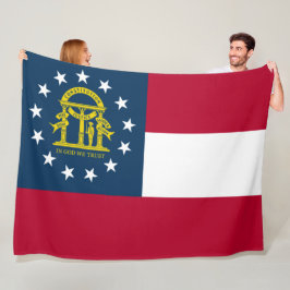 Flagge Georgiens (US-Staat) Fleecedecke