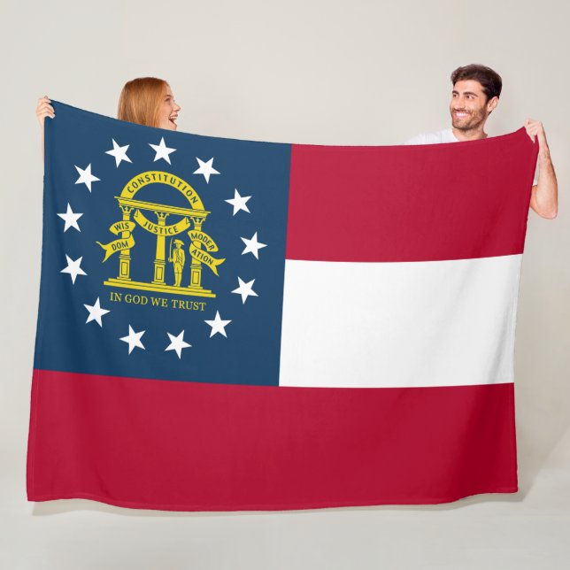 Flagge Georgiens (US-Staat) Fleecedecke (Beispiel)