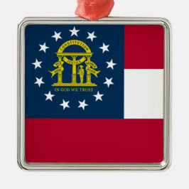 Flagge Georgiens (US-Staat) Keramik Ornament Aus Metall