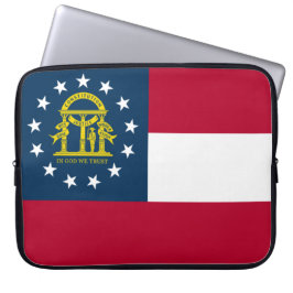 Flagge Georgiens (US-Staat) Laptopschutzhülle