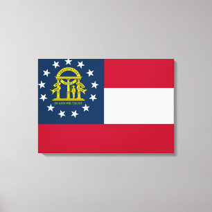 Flagge Georgiens (US-Staat) Leinwanddruck