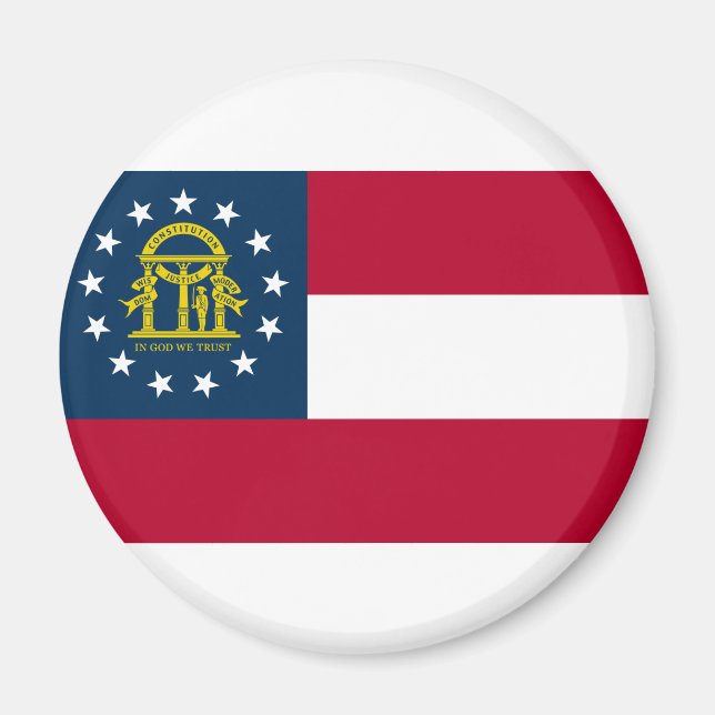 Flagge Georgiens (US-Staat) Magnet (Vorne)