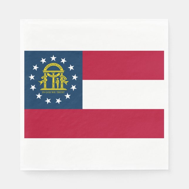 Flagge Georgiens (US-Staat) Serviette (Vorderseite)