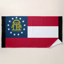 Flagge Georgiens (US-Staat) Strandtuch