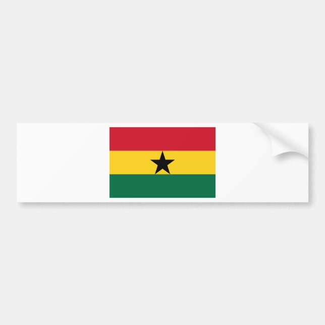 Flagge Ghanas Autoaufkleber (Vorne)