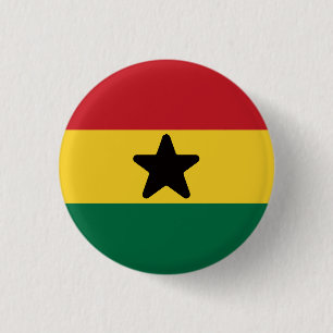 Flagge Ghanas Button