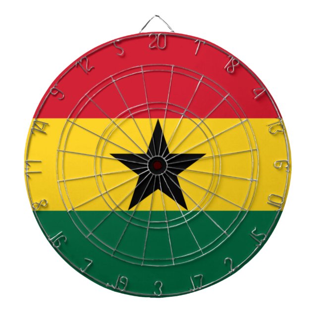 Flagge Ghanas Dartscheibe (vorne)