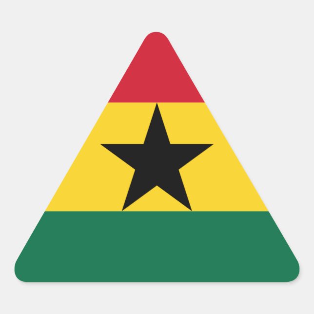 Flagge Ghanas Dreieckiger Aufkleber (Vorderseite)