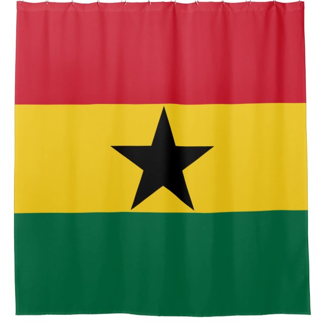 Flagge Ghanas Duschvorhang (Vorderseite)