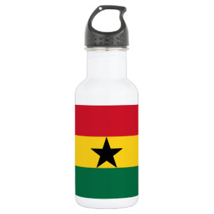 Flagge Ghanas Edelstahlflasche