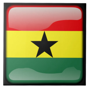 Flagge Ghanas Fliese