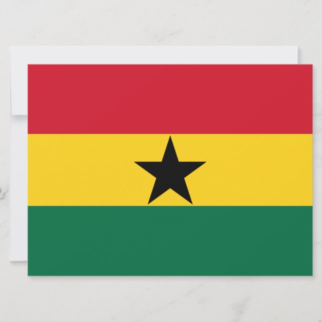 Flagge Ghanas Karte (Vorderseite)