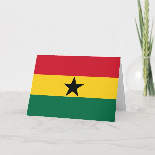 Flagge Ghanas Karte (Vorderseite)