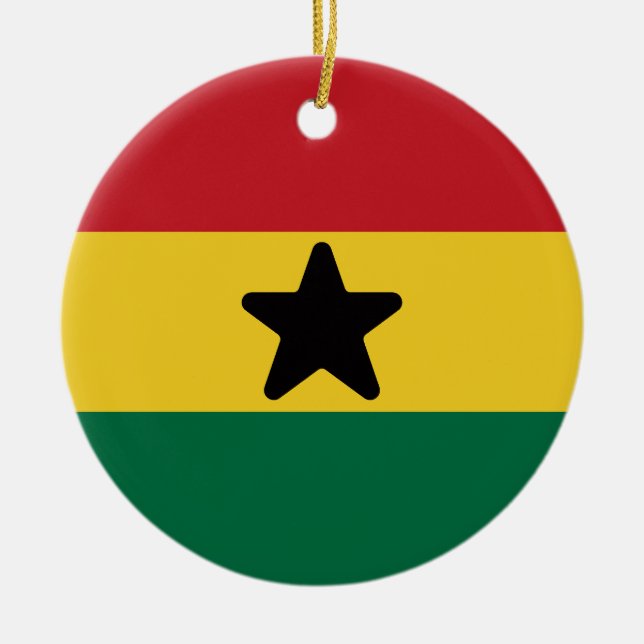 Flagge Ghanas Keramik Ornament (Vorne)