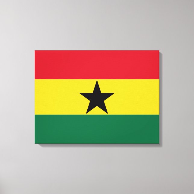 Flagge Ghanas Leinwanddruck (Vorderseite)