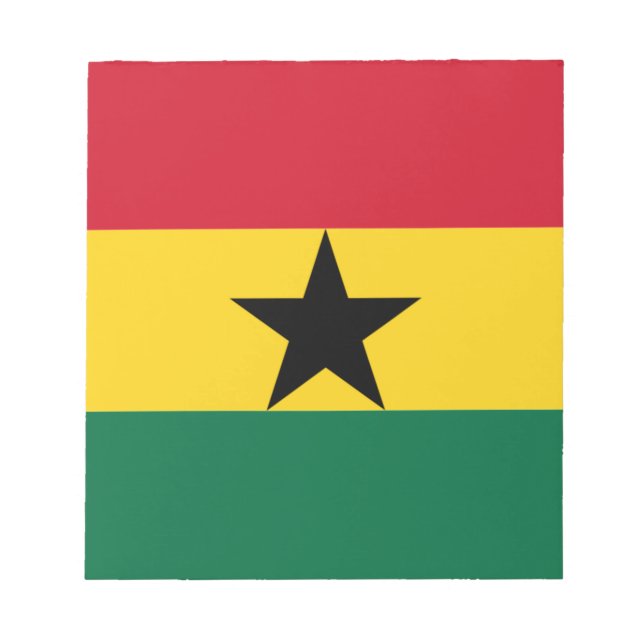 Flagge Ghanas Notizblock (Vorderseite)