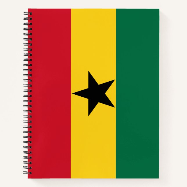 Flagge Ghanas Notizbuch (Vorderseite)