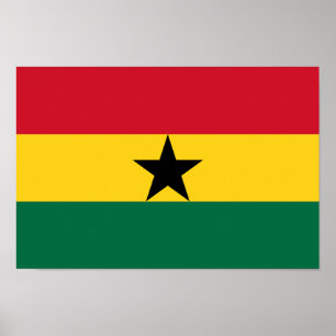 Flagge Ghanas Poster