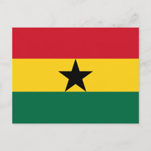 Flagge Ghanas Postkarte