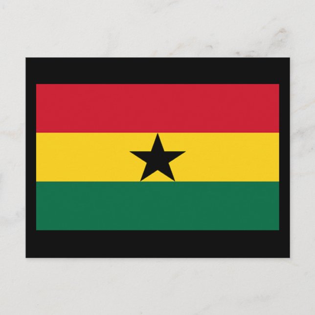 Flagge Ghanas Postkarte (Vorderseite)