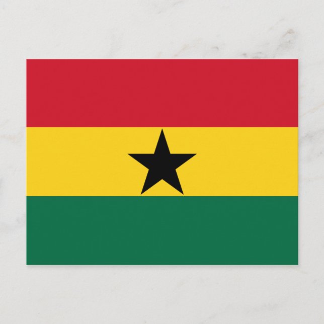 Flagge Ghanas Postkarte (Vorderseite)
