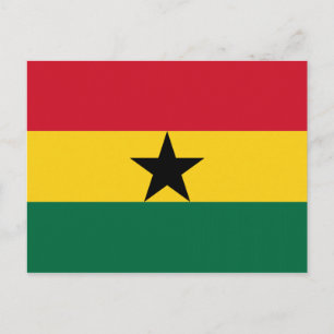 Flagge Ghanas Postkarte