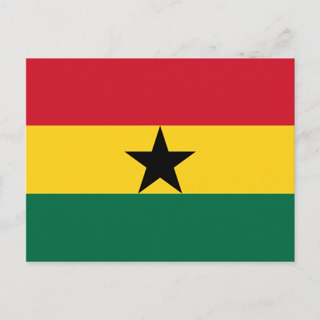 Flagge Ghanas Postkarte (Vorderseite)