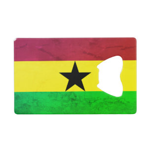 Flagge Ghanas (Westafrika) Geldbeutel Flaschenöffner