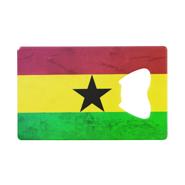 Flagge Ghanas (Westafrika) Geldbeutel Flaschenöffner (Vorderseite (Horizontal))