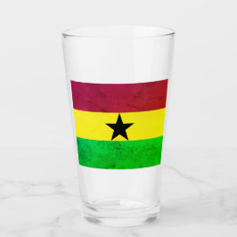 Flagge Ghanas (Westafrika) Glas