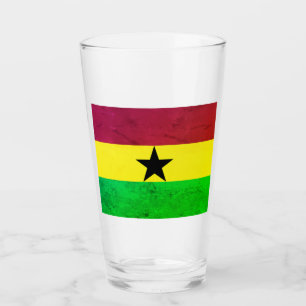 Flagge Ghanas (Westafrika) Glas