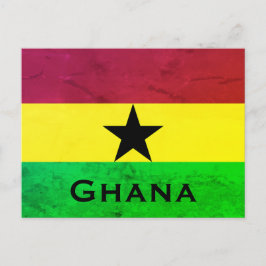 Flagge Ghanas (Westafrika) Postkarte