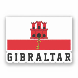 Flagge Gibraltars Aufkleber